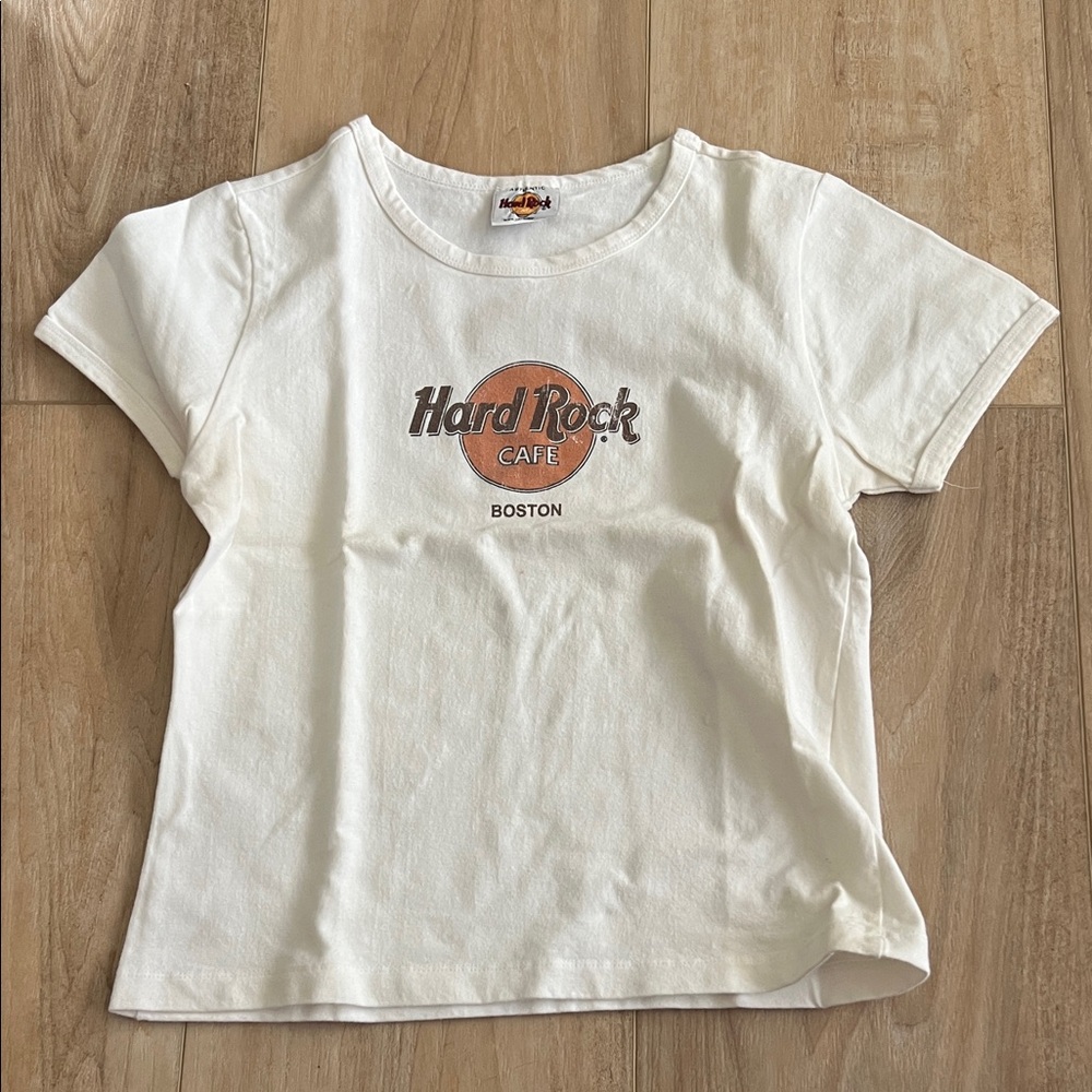 Hard Rock Cafe women's  Cream T-Shirt